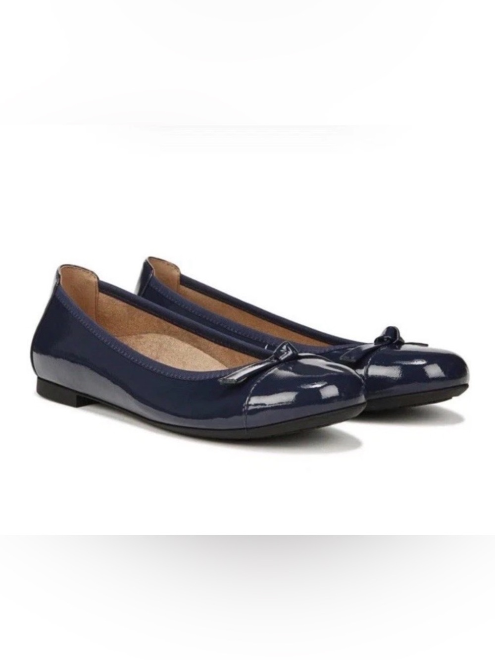 Vionic Amorie Women's Orthotic Supportive Ballet Flat Navy  Size 7.5 Bow